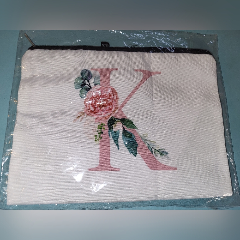 New K Initial Makeup Bag